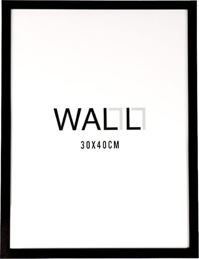 3x Houten wissellijst zwart - Postermaat 30x40cm - Fotolijst - WALLLL - Fotolijsten set - Fotolijst 30x40 zwart - Zwarte lijsten - Muurdecoratie