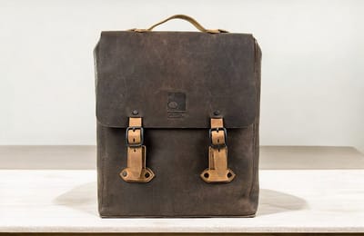Arpello Leren rugzak -6.1763BRUIN-