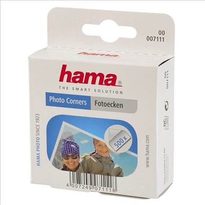 Hama zelfklevende fotohoekjes, transparant, viscose/papier, 500 st