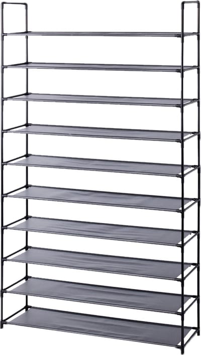 Lowander XXL schoenenrek 10-laags - Schoenenkast | Schoenen opbergsysteem - 40 tot 60 paar schoenen - Zwart