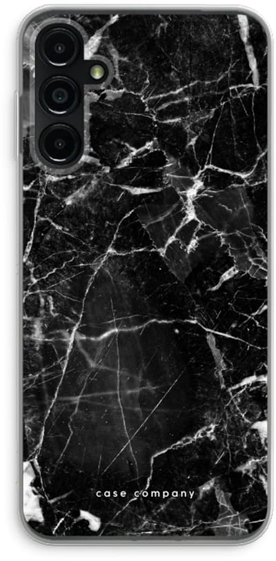 Case Company® - Hoesje geschikt voor Samsung Galaxy A14 hoesje - Zwart Marmer - Soft Cover Telefoonhoesje - Bescherming aan alle Kanten en Schermrand