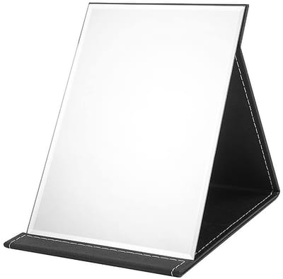 MTTProducts - Vouwspiegel - Reismirror - Perfect voor make-up - Zwart - Draagbare spiegel - Ideaal voor reizen en thuis - Elegant design
