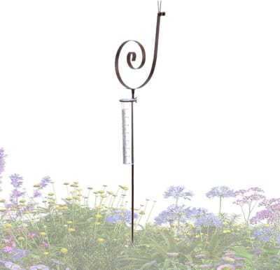 Slakkengel regenmeter - Tuinmeter decoratief - Regenval meten - Realistisch slakkenontwerp - 33 cm hoog - Groen