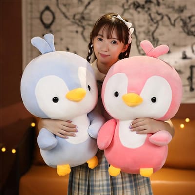 Lief Koppel Pinguïn Pluche Speelgoed 35 45 55cm Zacht Knuffeldier Knuffelkussen Schattig Valentijnscadeau 45cm