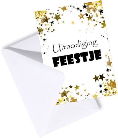 Uitnodigingkaarten Volwassenen - Set 8 stuks met enveloppen - A6 formaat