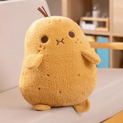 Kawaii Groente Aardappel Pluche Kussen Nieuw Geel Met Expressie Aardappel Zacht Pluche Speelgoed Siering Slaapkamer Cadeau Voor Jongens En Meisjes about 15cm beige