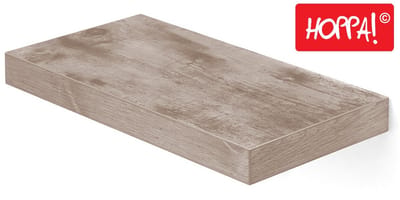 Hoppa! Wandplank | Wandplank voor boeken, foto's of decoratie | Zwevende plank | Kantoorplank | Voor woonkamer, keuken, hal, slaapkamer of badkamer | Vintage Greige | 40 x 20 x 3,8 cm (B x D x H)