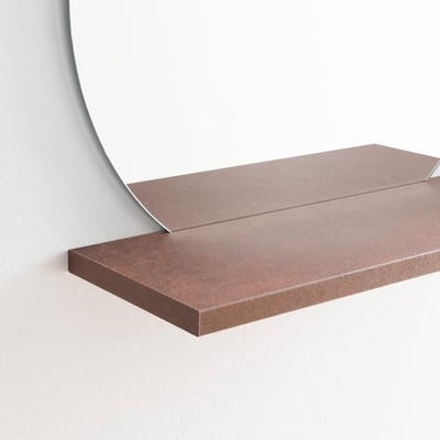 Ronde Wandspiegel met Plank 60x60 cm Italiaans Design