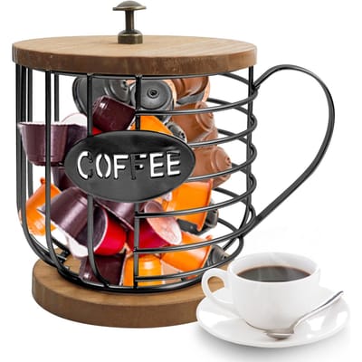 Koffiepadhouder voor K Cups K Cup Houders voor Aanrecht Mokvorm Koffiepad Organiseerder Koffiepads Opbergmand voor Koffie B