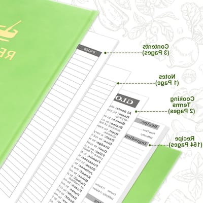 Stijlvol receptenboek om je eigen recepten in te schrijven, 7" x 9.6" hardcover kooknotitieboek voor culinaire liefhebbers, ideaal DIY kookboek voor het creëren van unieke gerechten