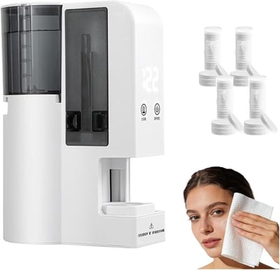 Warme Handdoek Dispenser - Stoom Handdoek Verwarmer - Snelle Gezichtsverzorging - Verwarmt in 5 seconden - 500 ml Tank - Wit