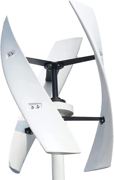 Verticale Windturbine - Energie Generator - Duurzame Stroom - Kernloze Magneet - 3000 Watt - Zwart