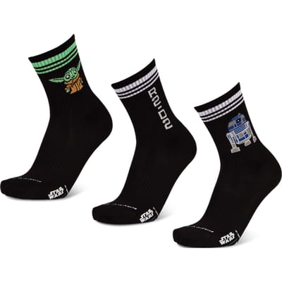 Happy Socks Crew 3 Pack Sokken Unisex - Zwart - Maat 36-40 - Katoen