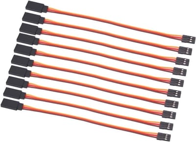 10 Stuks 15cm 3-aderige Servo Verlengkabels (Man/Vrouw) voor RC Modelbouw