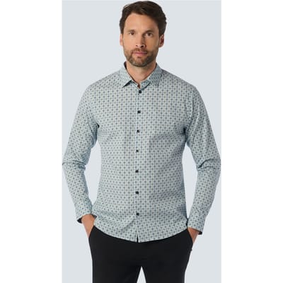No Excess Shirt Stretch Allover Printed Cloud Größe: S | Casual hemden Outlet | Herren
