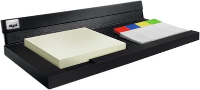 Memocenter bureau organizer - Notitiehouder - Bureau organiseren - Niet-slip basis - 20 x 10 cm - Zwart