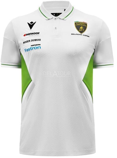Lamborghini Squadra Corse Men Polo Wit Large