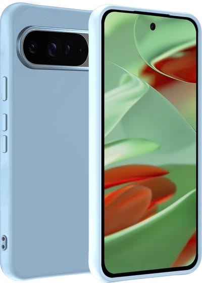 Hoesje Geschikt voor Google Pixel 10 Pro - Sterk & Shockproof - Hoes Cover - Siliconen Case - Lichtblauw