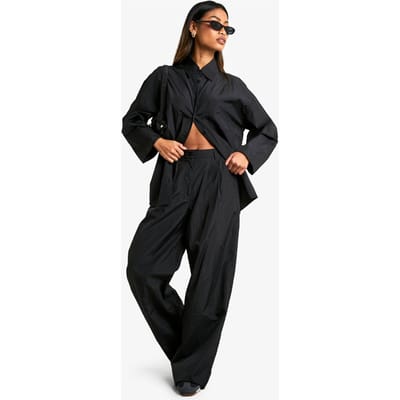 boohoo Dames Casual broeken met wijde pijpen | Zwart | Maat: 36