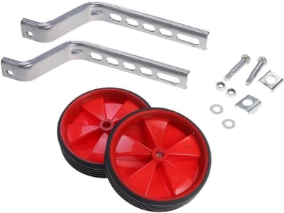 Hulpwielen Kinderfiets - Balanswielen - Leren Fietsen - Verhoogt Veiligheid - 11 cm - Rood