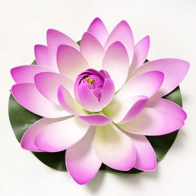 10/17/28/40/60cm Lotus Kunstbloem Drijvende Nep Lotusplant Levensechte Waterlelie Micro Landschap voor Vijver Tuindecoratie