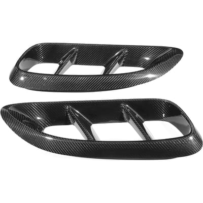 2 stuks Koolstofvezel Spatbord Trim Zijrooster Past voor 718 Cayman Boxster