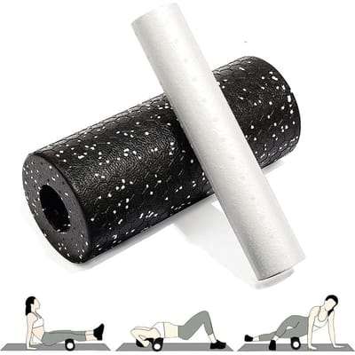 2 In 1 Holle Kolom Foam Roller Set EPP Spierverlichtende Massage Roller Fitnessapparatuur Sportmassage Rollers black