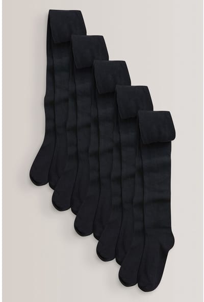 Next - Meisjes - Set van 5 katoenrijke schoolmaillots - Zwart