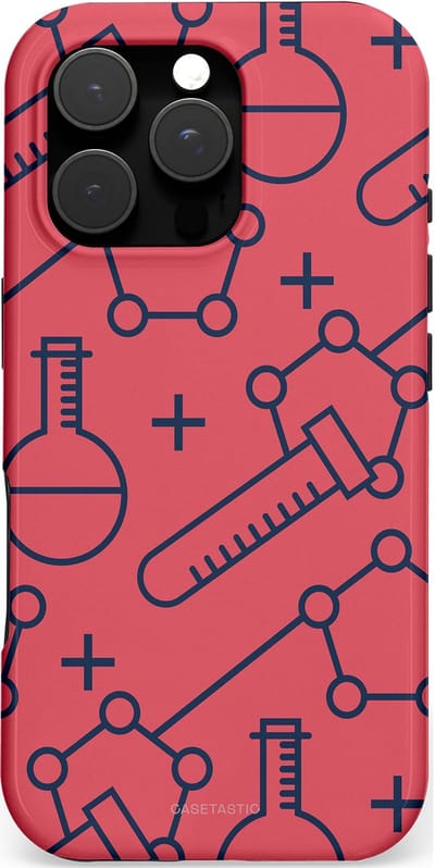 Casetastic hoesje geschikt voor Apple iPhone 16 Pro - MagSafe - Dubbellaagse bescherming - Rode Laboratorium - Fashion Case - Koraal