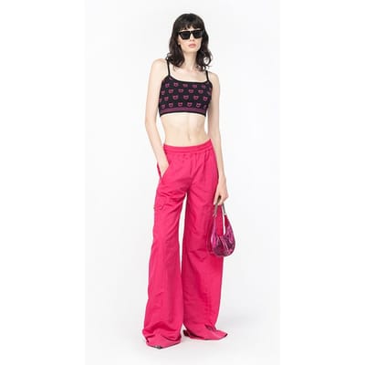 PINKO Cobo Tank Top Multicolor Print Black/fuchsia Size: XXS | Tanks &amp; Camis Outlet | Dames | Zwart