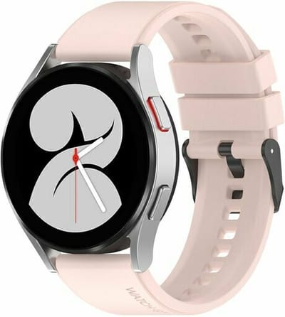 By Qubix - Geschikt voor Garmin bandje - Geschikt voor Garmin Vivomove 3 / HR / Luxe / Sport / Style / Trend - Siliconen gesp bandje - Lichtroze - Smartwatch bandje 20mm