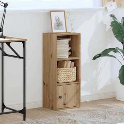 vidaXL - Boekenkast - 31x24x77 - cm - bewerkt - hout - artisanaal - eikenkleurig