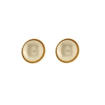 Behave - Goudkleurige parel oorknoppen 1cm - subtiele klassieke look