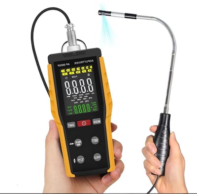 Handheld Windmeter - Luchtstroommeter Temperatuurmeter - HVAC Systemen Meten - Uitschuifbare Sensor - 0.1-30m/s - Zwart