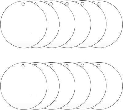 Transparante acryldisc van 15 cm - Set van 12 ronde schijven voor decoratieve hangers en productpresentatie
