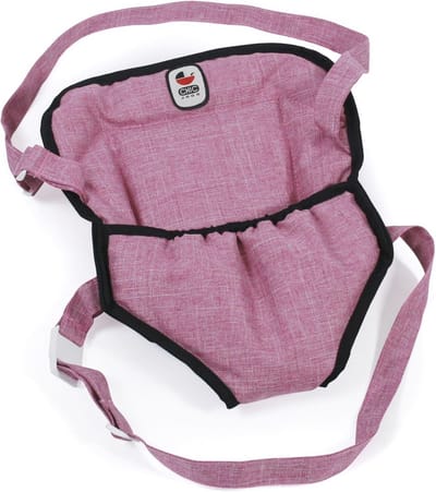 Poppendrager - Babydrager Speelgoed - Poppen Verzorgen - Verstelbare Banden - 33x25x2 cm - Roze