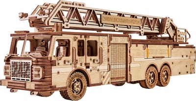 Wood Trick - Modelbouw 3D houten puzzel - Brandweerwagen - Brandweerauto - Rescue Firetruck (WDTK091) - 636 stukjes - Geen lijm noch verf nodig