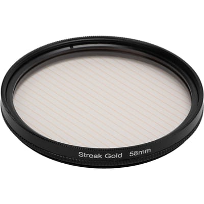 Filtre Effet Anamorphique Gold Streak Verre Optique UHD Étanche Résistant aux Rayures pour Objectif de Caméra 58mm