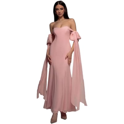 Vrouwen chiffon jurk Goddiva Maxi