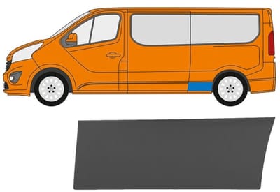 Zijlijst sierlijst voor Opel Vivaro 2014-2019 / Links