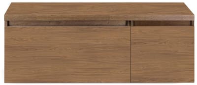 Frozen Badmeubelset 120 cm - Greeplijst in Kleur - Wastafel Onderkast met Bovenblad Honey