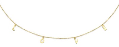 Jackie L.O.V.E Necklace 14 Karaat Goud 45