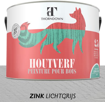 Thorndown - Houtverf Ecologisch Zink Grijs - Eco vriendelijk - Voor binnen en buiten - Waterbasis - 2,5 liter - Zink Grijs - RAL 7047