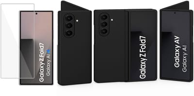 ChiGuard Hoesje & Screenprotector geschikt voor Samsung Galaxy Z Fold 7 - Case - Zwart