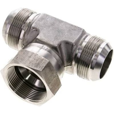 JIC T-koppeling UN 1-7/8''-12 Buitendraad x Binnendraad RVS 170 bar (2388.5psi)
