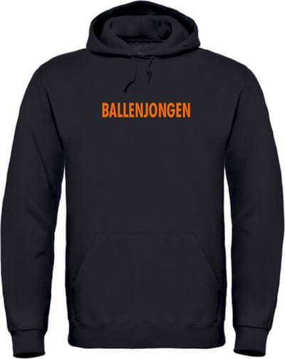 Hoodie zwart S - Gepersonaliseerd - Ballenjongen - soBAD. | WK | Unisex | Sweater dames | Sweater heren | Voetbal