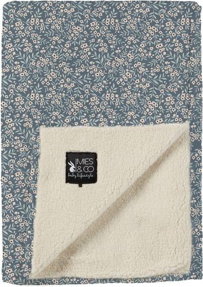 Mies & Co Soft Vintage Flower Wiegdeken Blue 70 x 100 cm