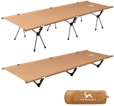 Dailygoods- Veldbed Inklapbaar - Hoog/Laag Verstelbaar - Aluminium - Compact Campingbed - Reisbed - 190 x 65 cm Uitgevouwen - Kampeerbed
