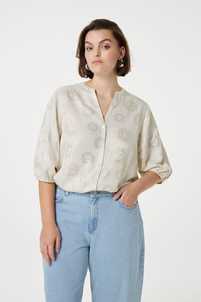 Fabienne Chapot Gina Blouse Cosy White Maat: 36 | Blouses Outlet | Dames | Wit
