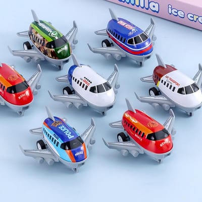 12/30 Stuks Metalen Pull-Back Vliegtuig Spel Kinderverjaardagsfeest Carnaval Kerstcadeau Beloning Pinata Vulling Prijzenpakket Speelgoed Cadeau gray